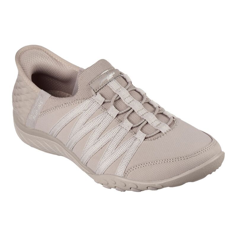 スケッチャーズ レディース シューズ サンダル Skechers Hands Free SlipinsRelaxed FitR Breatheasy Roll With Me Womenshoes Taupe トープ