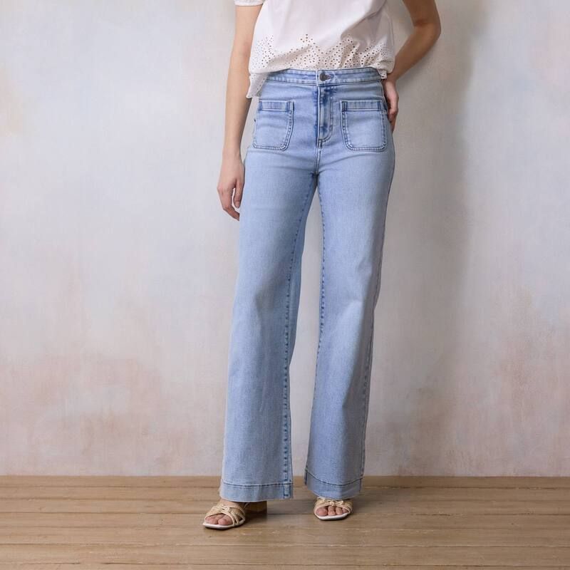 LC Lauren Conrad レディース ボトムス デニムパンツ ワイドレッグ Womens LC Lauren Conrad Super High Rise Wide Leg Denim Trousersuperlight Wash デニム