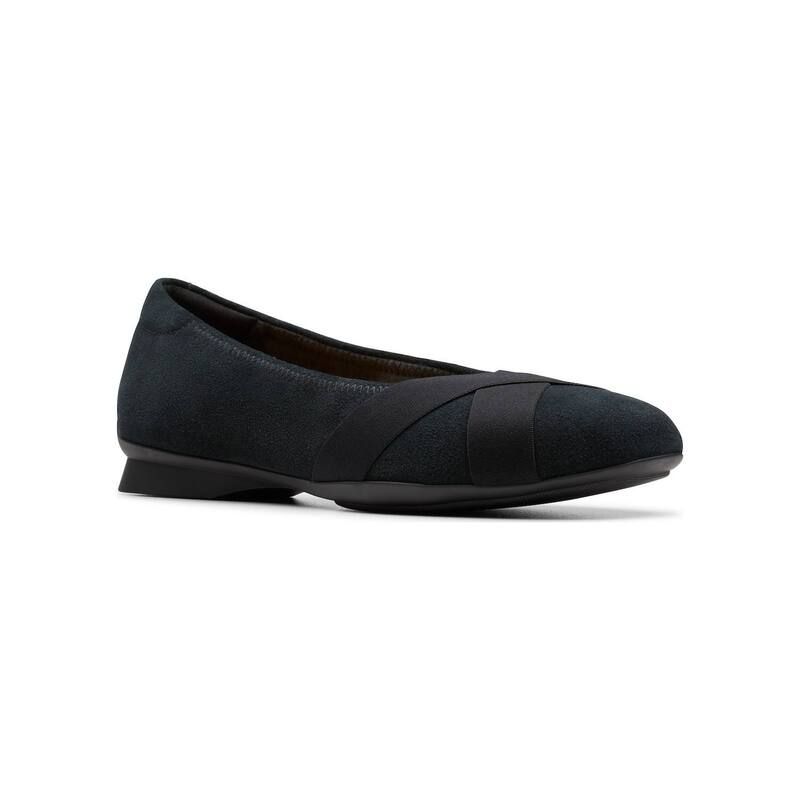 クラークス レディース シューズ サンダル Clarks Jazmynn Gem WomenslipOn Ballet Shoes Black Suede ブラック