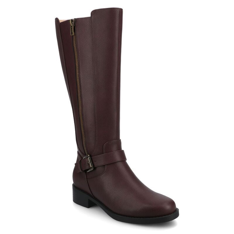 ジャーニー レディース シューズ ブーツ・レインブーツ Journee Yasmina Womens Buckle Detail KneeHigh Boots Oxblood オックスブラッド 26,128円
