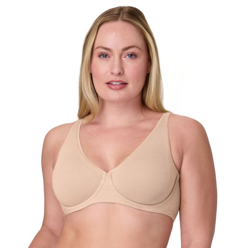 バリ レディース アンダーウェア ブラジャー コットン Womens Bali Elevated Cotton 2Ply Underwire Bra Tropical Sands Heather ヘザー
