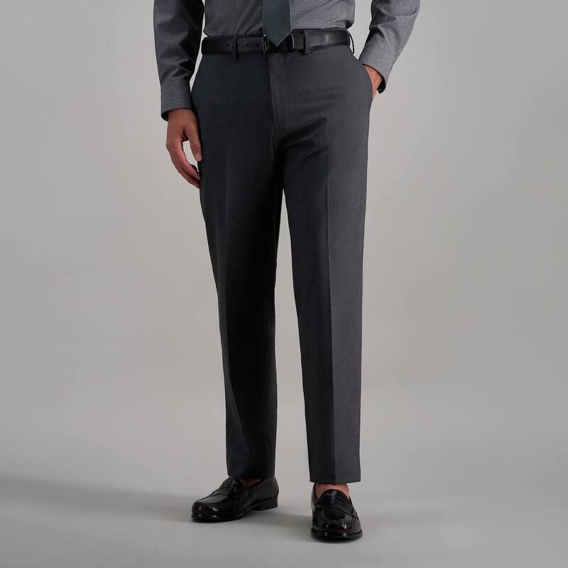 ハガー メンズ ボトムス カジュアルパンツ Mens Haggar Straight Fit Flannel Dress Pants Dark Gray グレー