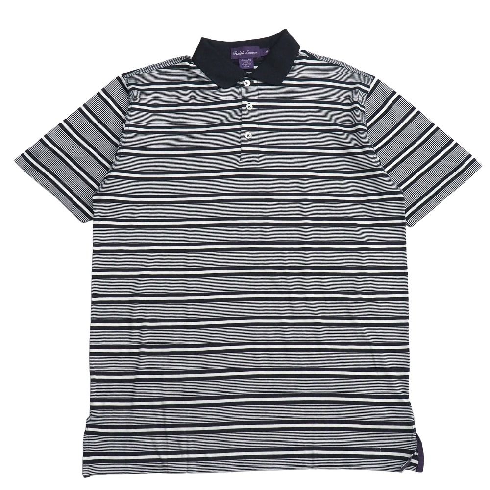 ■美品■RALPH LAUREN ラルフローレン ポロシャツ サイズL ボーダー 半袖 イタリア製 ブランド古着【中古】20260518/RA9368 □美品□RALPH LAUREN ラルフローレン ポロシャツ サイズL ボーダー
