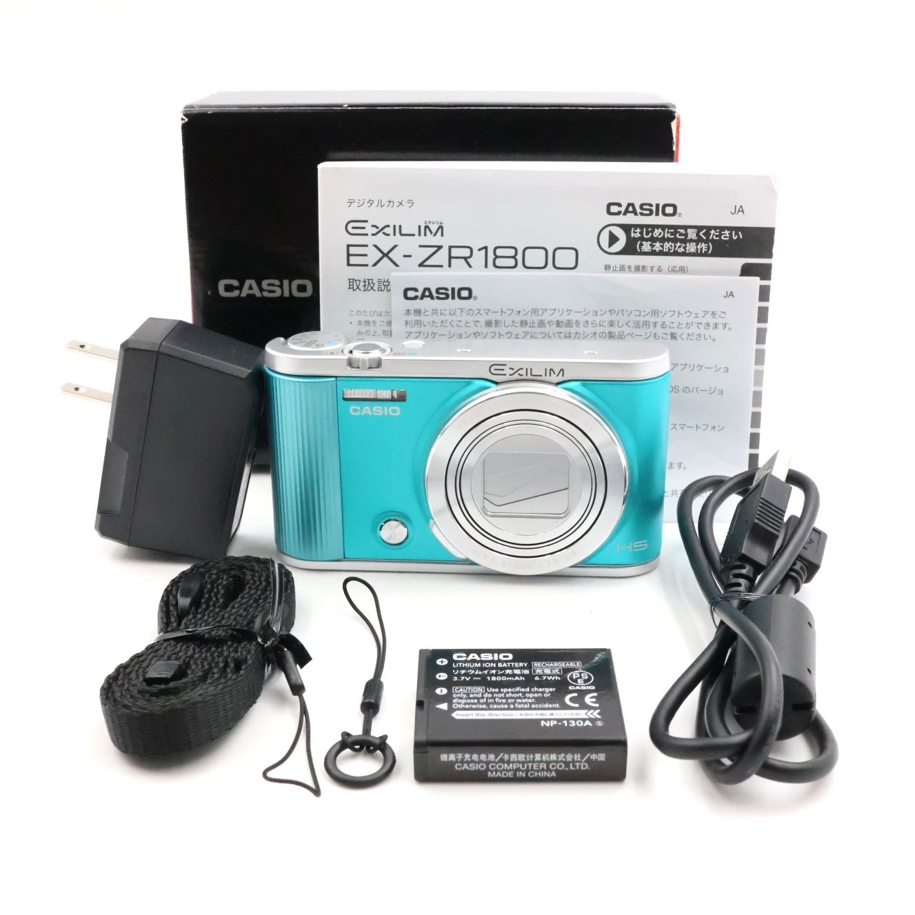 □新品同様□ CASIO EXILIM EX-ZR1800BE ブルー コンパクトデジタル