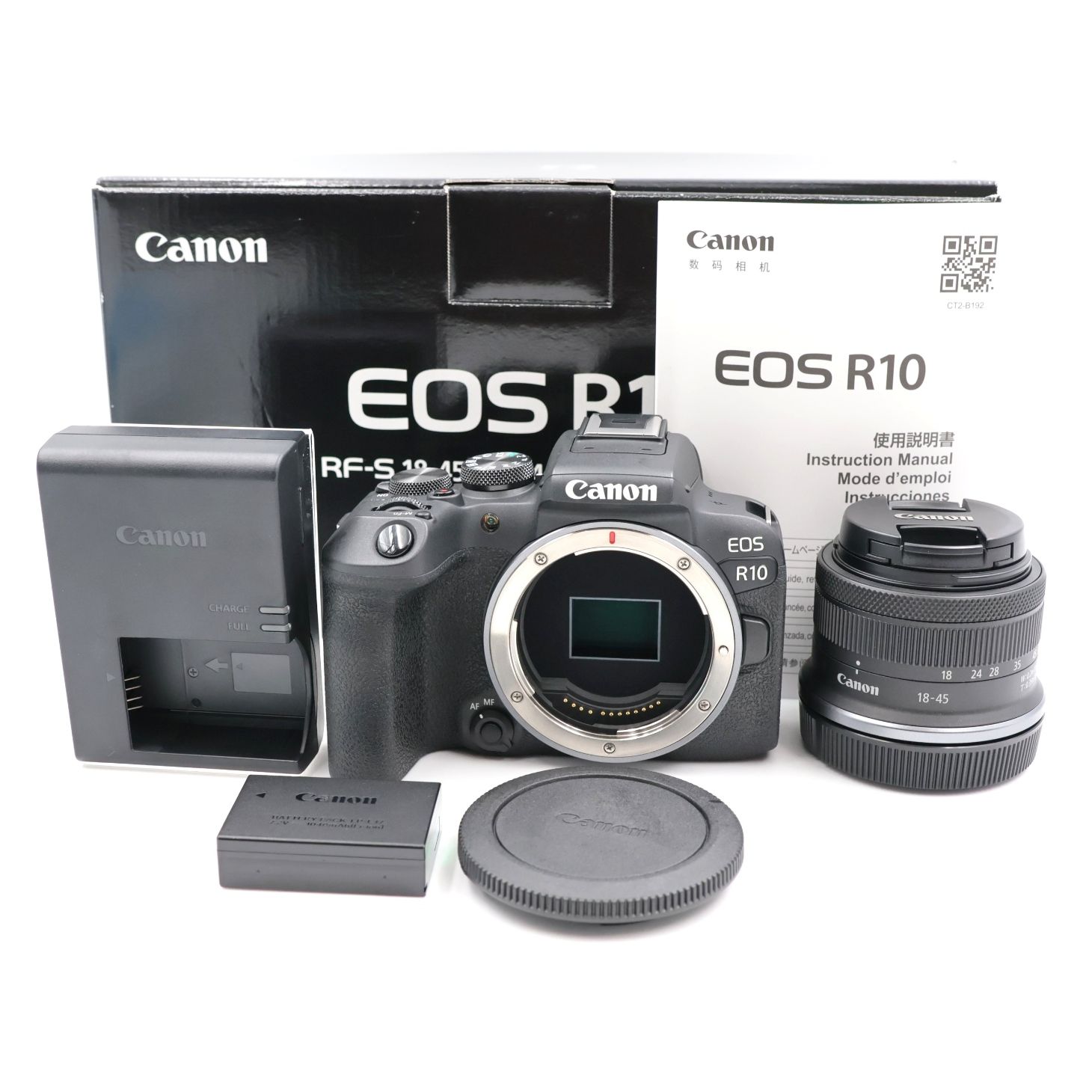 ■シャッター数28000枚!新品同様■ Canon EOS R10 RF-S18-45 IS STM レンズキット ブラック ミラーレス一眼カメラ キヤノン
