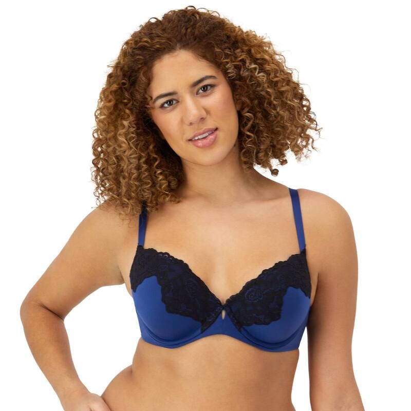 メイデンフォーム レディース アンダーウェア ブラジャー Maidenform Comfort Devotion Your Lift Underwire Bra DM1195 Navy Eclipse Black ブラック