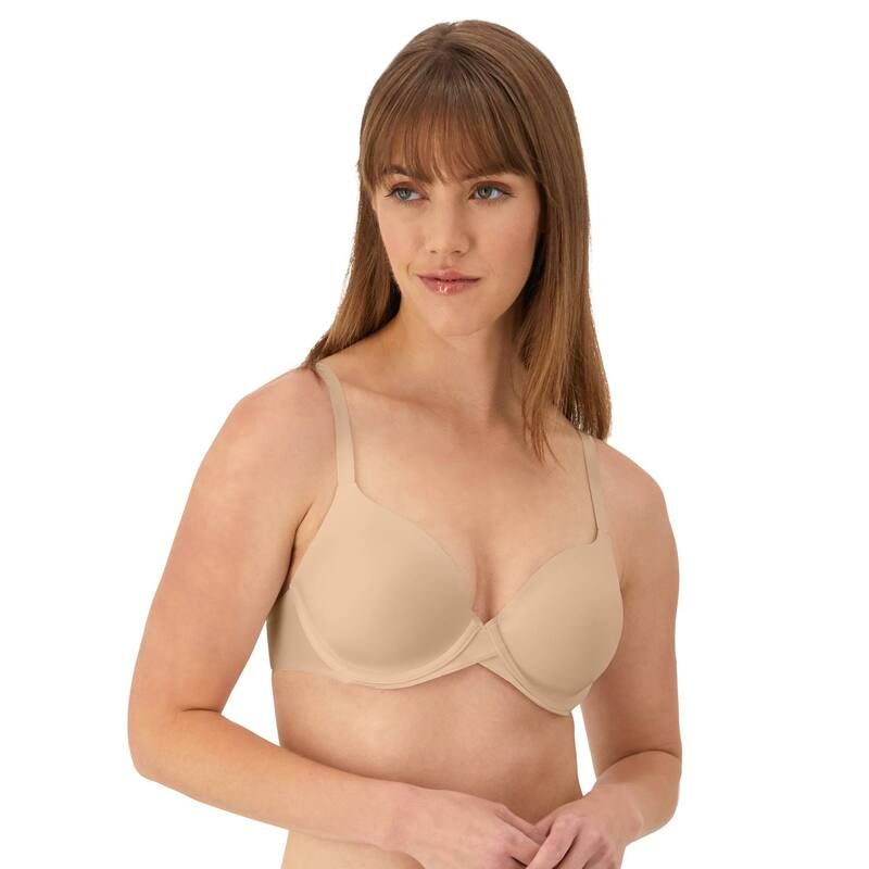 メイデンフォーム レディース アンダーウェア ブラジャー Tシャツ Maidenform One Fab Fit Modern Demi TShirt Underwire Bra DM7543 Paris Nude