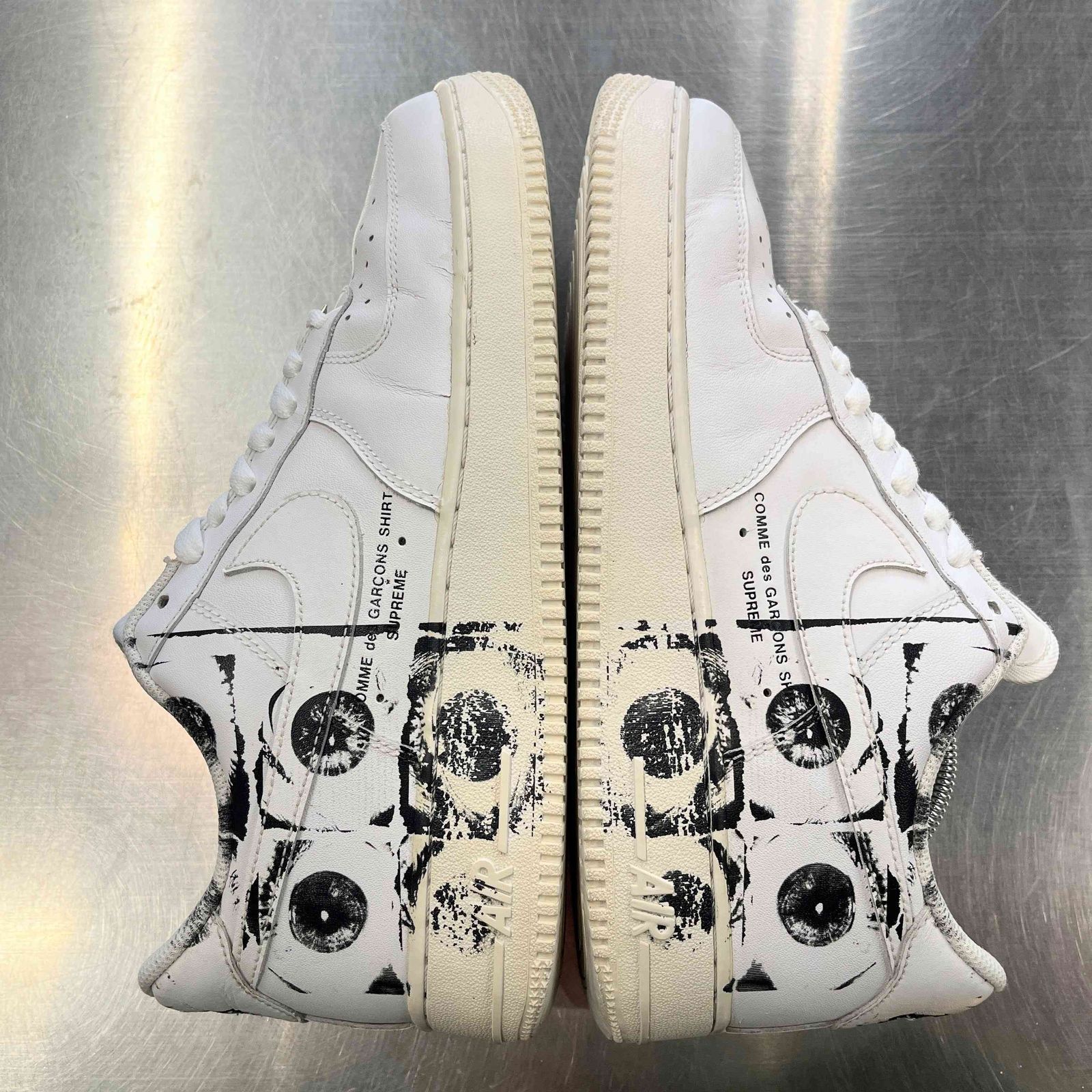 US9】 NIKE AIR FORCE 1 07 / SUPREME / CDG 923044-100 【中古】 箱有 