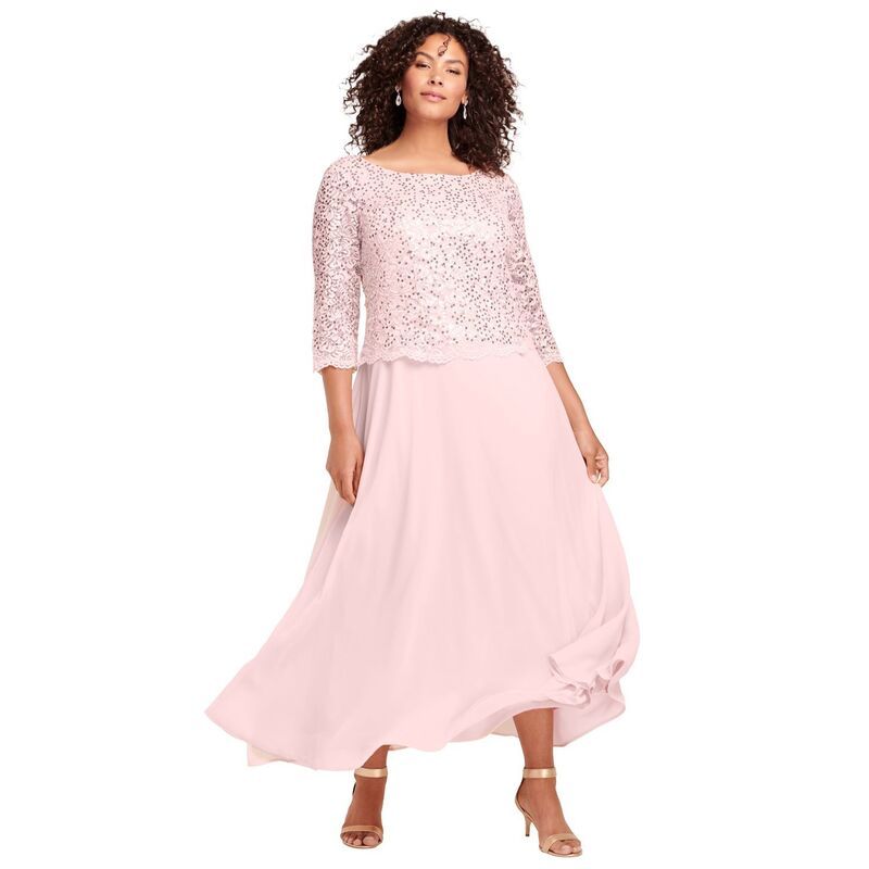 ロアマンズ レディース トップス ワンピース プラスサイズ プチ レース Roamans Womens Plusize Petite Lace Popover Dress Pale Blush ブラッシュ