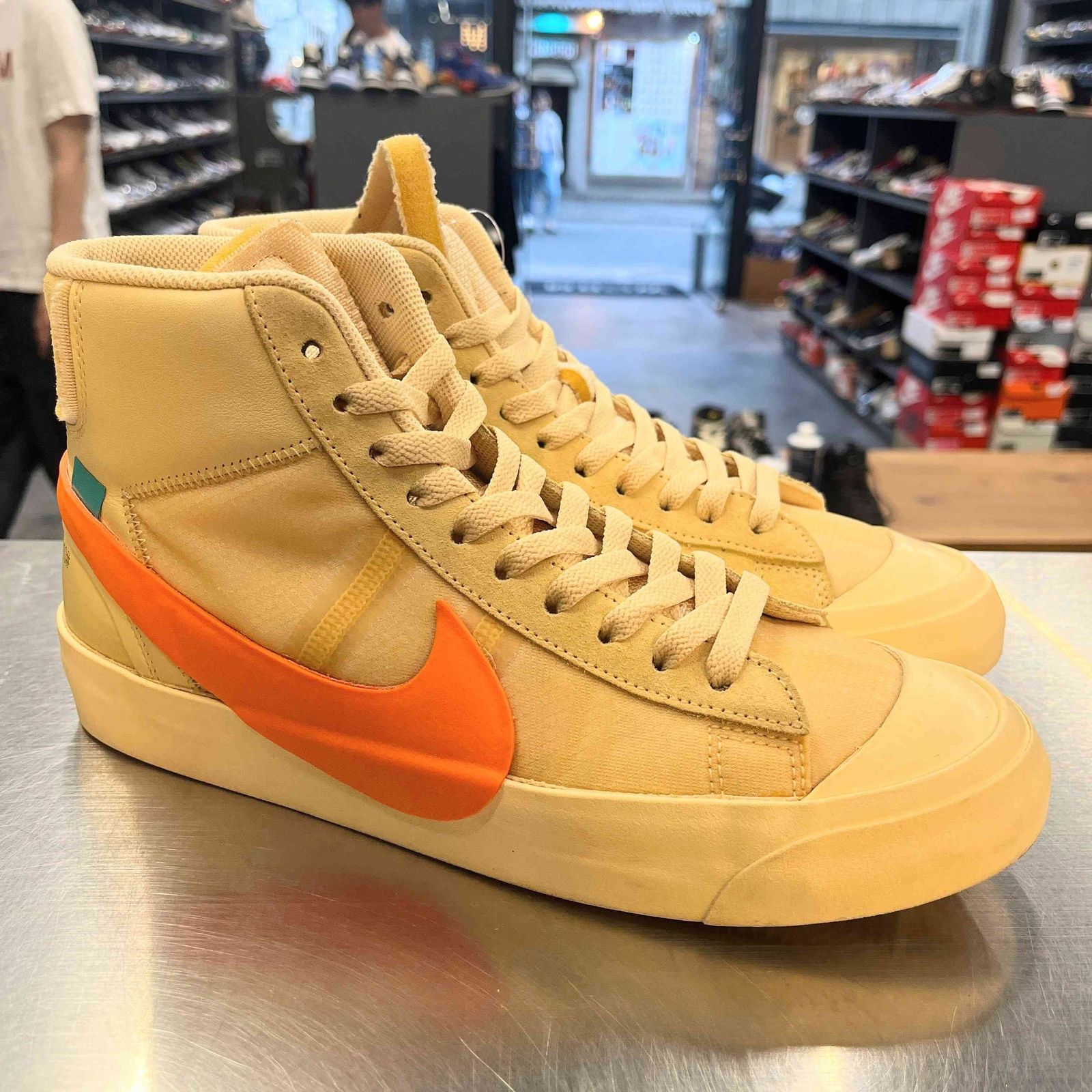 US9】 NIKE THE 10 : NIKE BLAZER MID OFF WHITE AA3832-700 【中古 