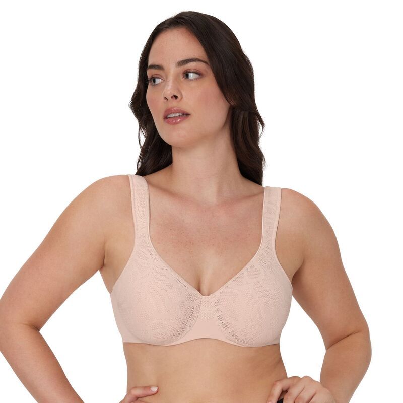 バリ レディース アンダーウェア ブラジャー ミニ Balis Coolest Smoothing Underwire Minimizer Bra DF4584 Sandshellace