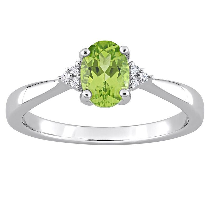 ステラ グレース レディース アクセサリー リング Stella Grace Sterling Silver Peridot Diamond Accent Ring Sterling シルバー