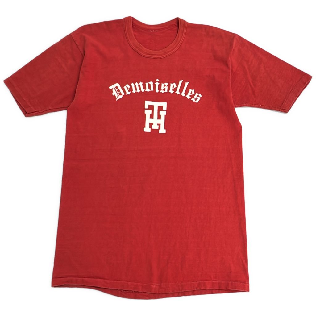 70年代 カレッジＴシャツ ヴィンテージ レッド(メンズ M相当)中古 古着 Y1149