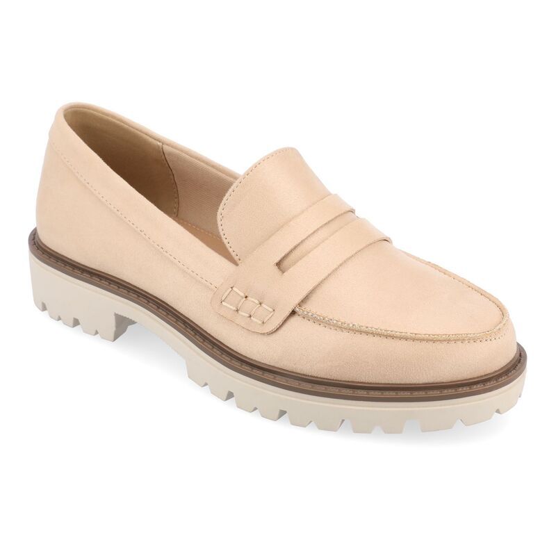 ジュルネ コレクション レディース シューズ スリッポン・ローファー Journee Collection Kenly Tru Comfort Foam Womens Loafersand サンド