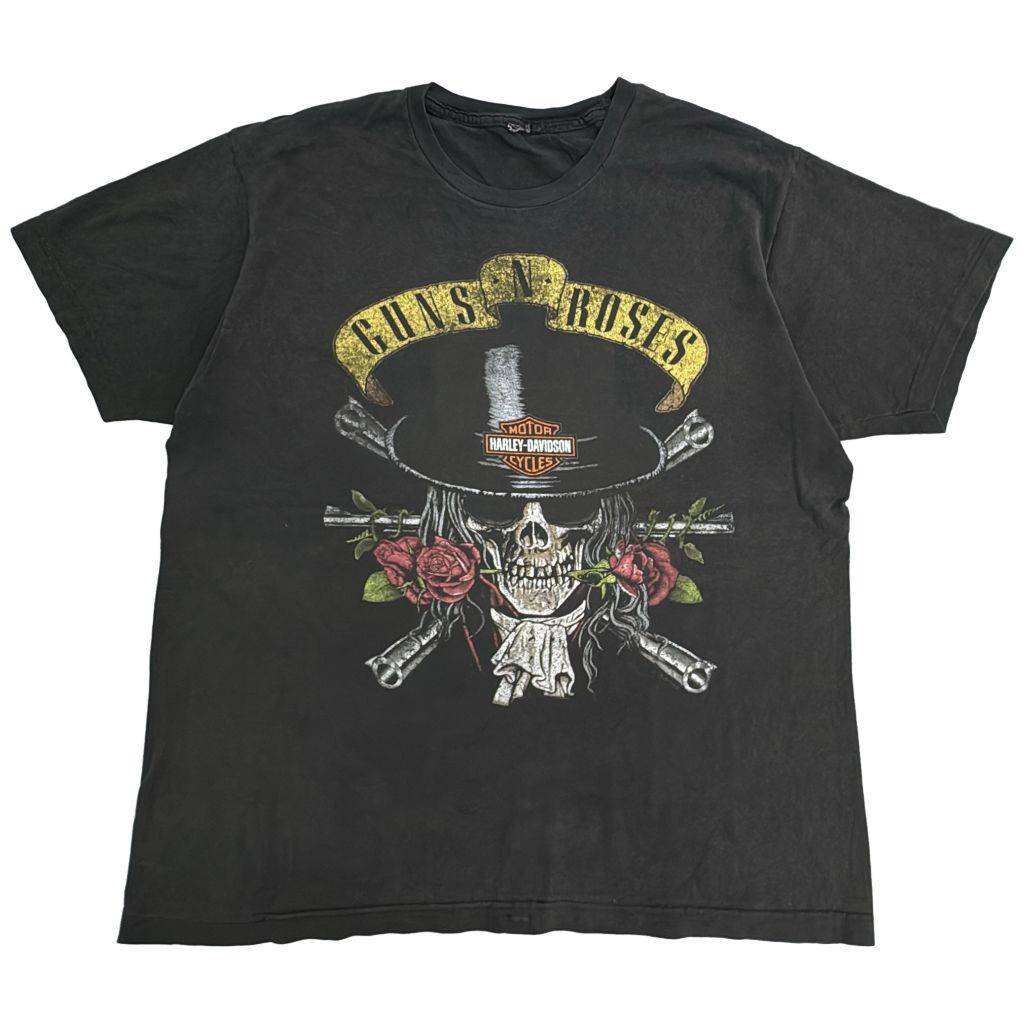 HARLEY DAVIDSON ハーレーダビッドソン GUNS N' ROSES ガンズ・アンド・ローゼス 半袖Ｔシャツ バンド(メンズ L相当)中古 古着 Y1183