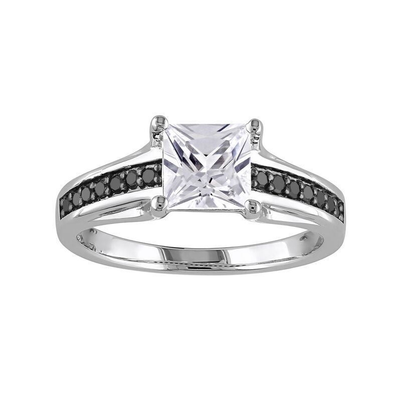 ステラ グレース レディース アクセサリー リング Stella Grace Sterling Silver 18 CaratW Black Diamond LabCreated White Sapphire Ring Sterling ホワイト