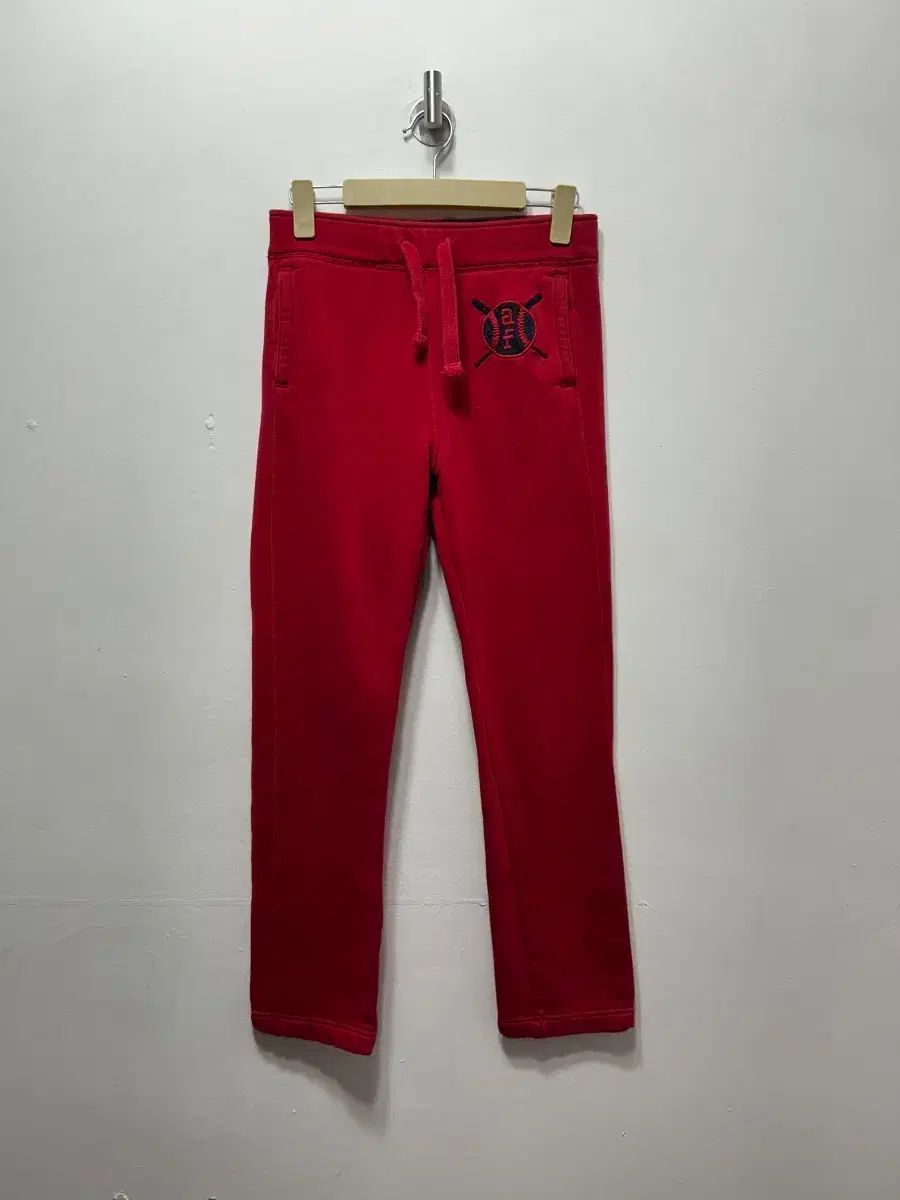 Abercrombie レッド 野球 刺繍 トレーナー ズボン L