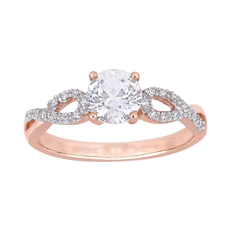 ステラ グレース レディース アクセサリー リング Stella Grace 10K Rose Gold LabCreated White Sapphire 110 CaratW Diamond Infinity Engagement Ring 10k Ros