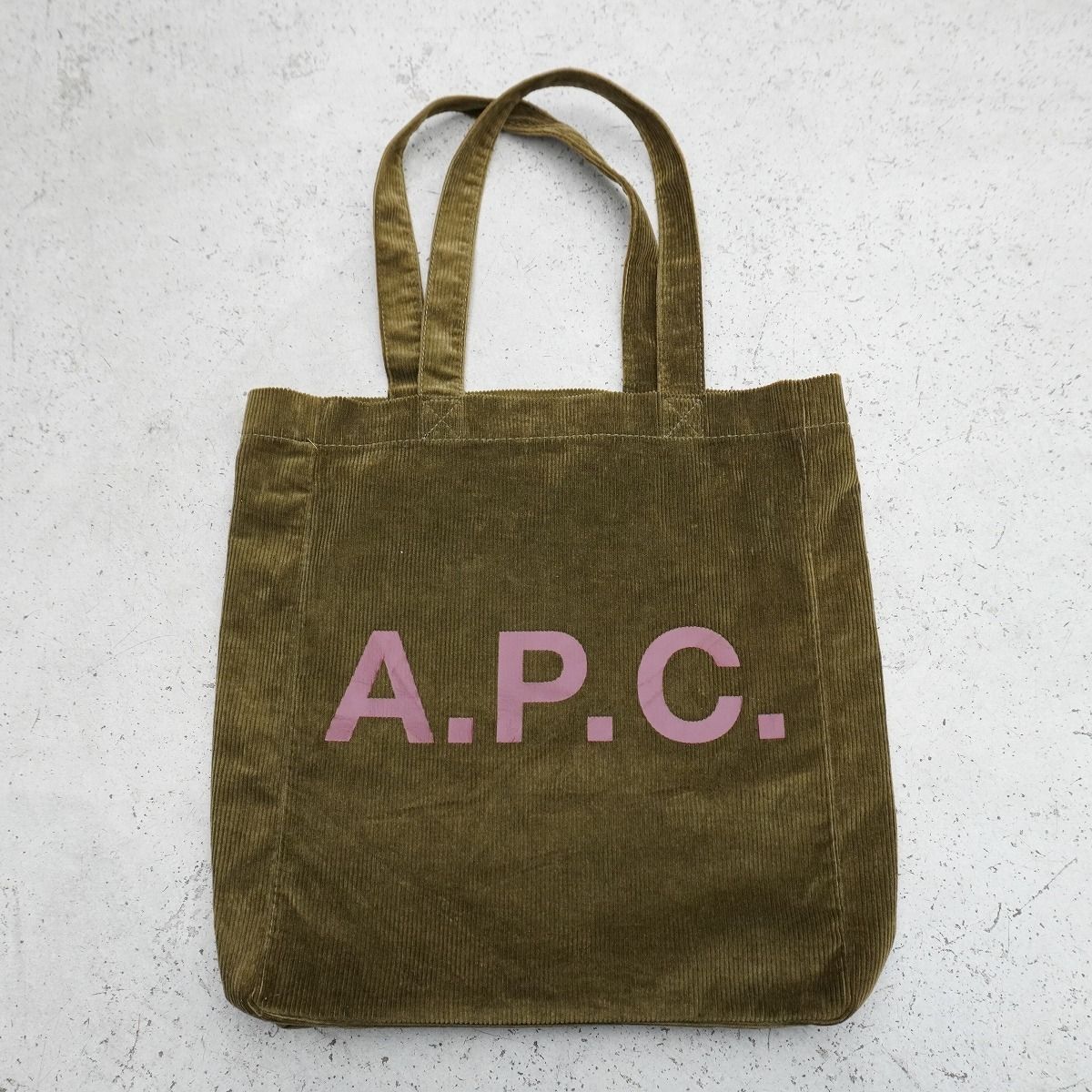 A.P.C. APC アーペーセー コーデュロイ トート バッグ オリーブ系 