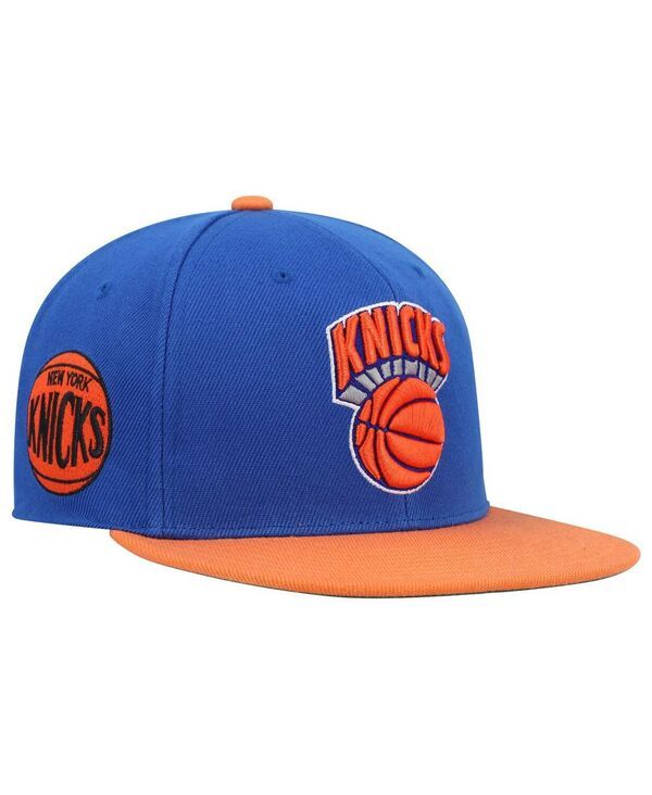 ミッチェルネス メンズ アクセサリー 帽子 Mitchell Ness Mens Blue and Orange New Yorknicks Hardwood Classicsnapback Hat Blue Orange ブルー