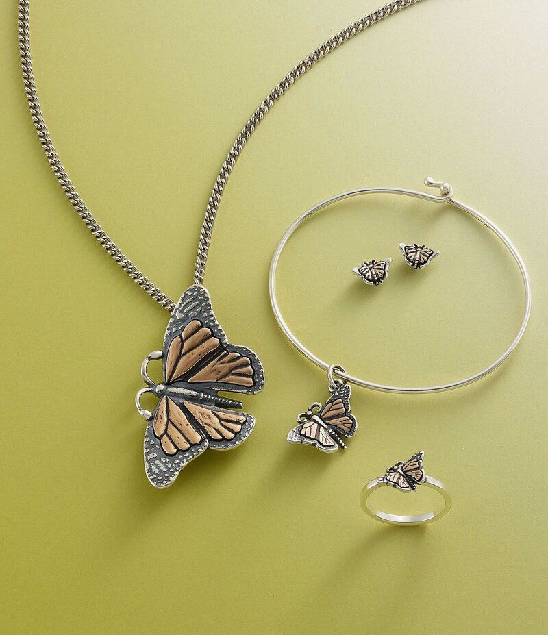 ジェームズ エイヴリー レディース アクセサリー 指輪 James Avery Monarch Butterfly Band Ring Sterling SilverBronze シルバー