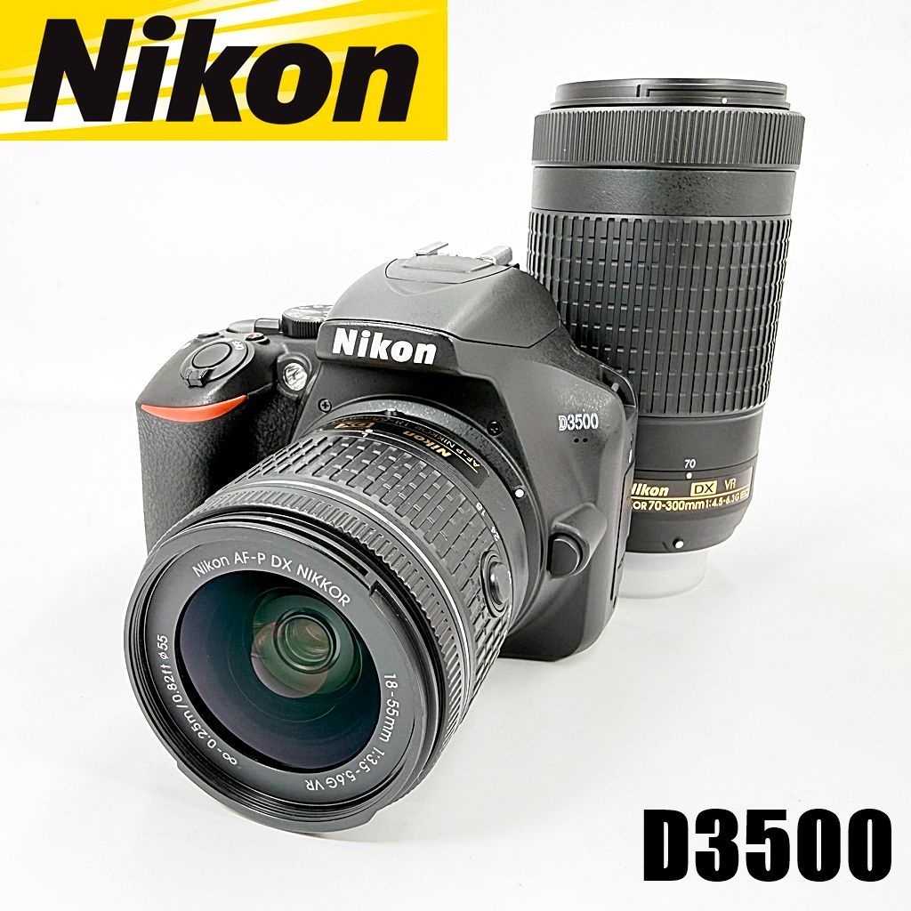 期間限定値下げ　ニコン D3500 一眼レフ ダブルズームキットレンズ 訳あり Yahoo!オークション - 「ニコン d3500 ダブル」の落札相場・落札価格 デジタルカメラ