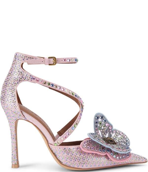 カートジェイガーロンドン レディース シューズ ヒール アンクル Kurt Geiger London Big Butterfly Embellished Ankle Wrap Court Pumps Pale Pink ピンク