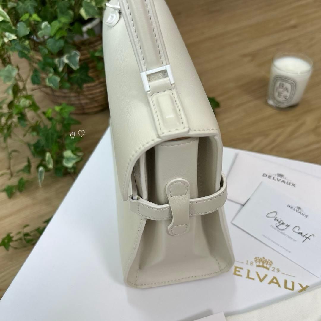 DELVAUXデルヴォー タンペートPM ハンドショルダーバッグ アイボリー 