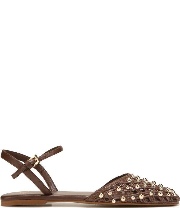 フランコサルト レディース シューズ パンプス アンクル Sarto by Franco Sarto Inali Studded Raffiankle Wrap Ballerina Flats Coffee Bean コーヒー