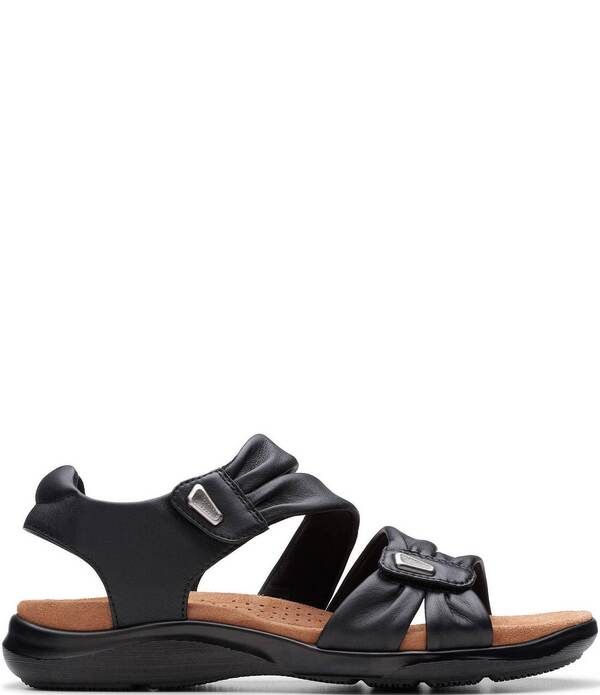 クラークス レディース シューズ パンプス プリーツ サンダル レザー Clarks Artisan Kitly Ave Leather Pleated Strapsandals Black ブラック 25,350円