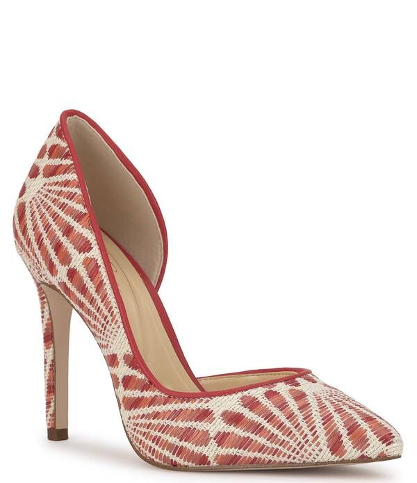 ジェシカシンプソン レディース シューズ ヒール Jessica Simpson Prizma Patterned Raffia dOrsay Pumps Poppy Combo