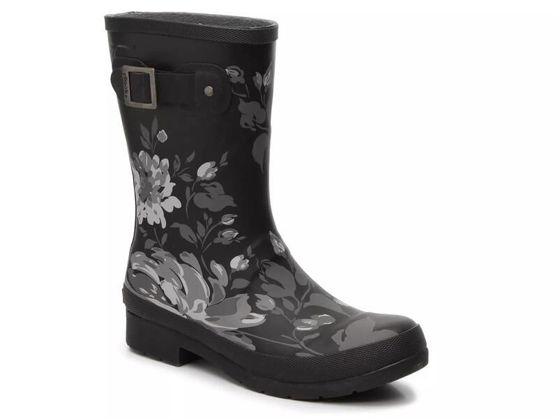 チョーカ レディース シューズ ブーツ・レインブーツ Chooka Eastlake Tillie Mid Rain Boot Womens Black Floral Print ブラック