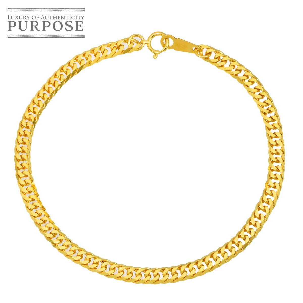 新品 未使用 K24 喜平 ブレスレット 20cm 6面ダブル 11.0g 幅4.3mm イエローゴールド 999 キヘイ kihei bracelet 90326803