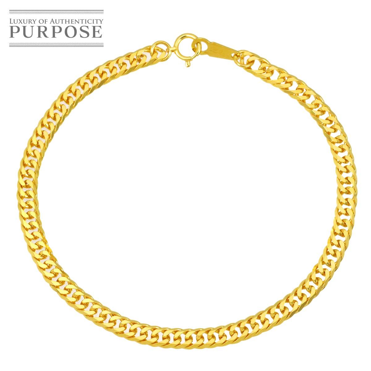 新品 未使用 K24 喜平 ブレスレット 20cm 6面ダブル 11.1g 幅4.3mm イエローゴールド 999 キヘイ kihei bracelet 90326804
