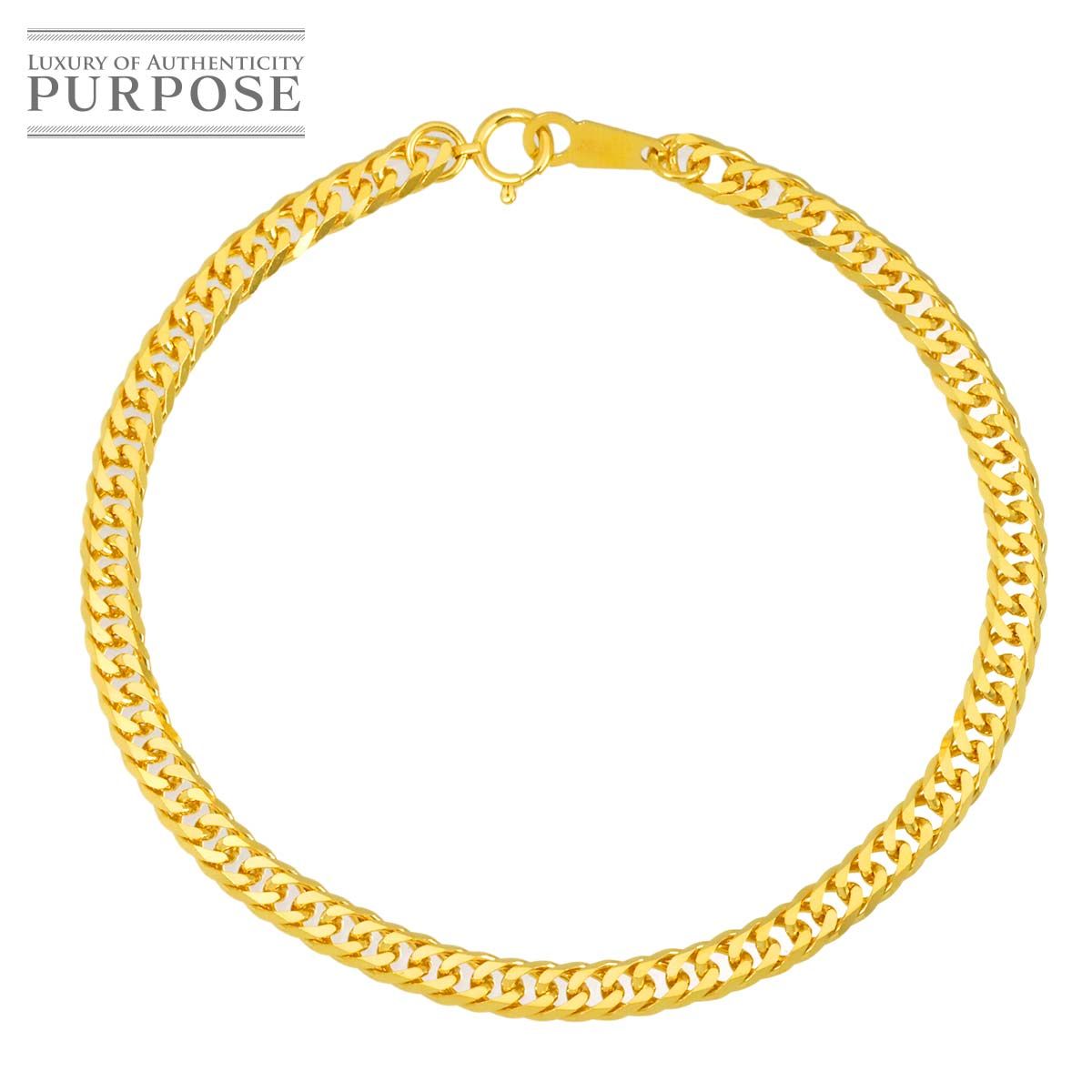 新品 未使用 K24 喜平 ブレスレット 20cm 6面ダブル 11.1g 幅4.3mm イエローゴールド 999 キヘイ kihei bracelet 90326805