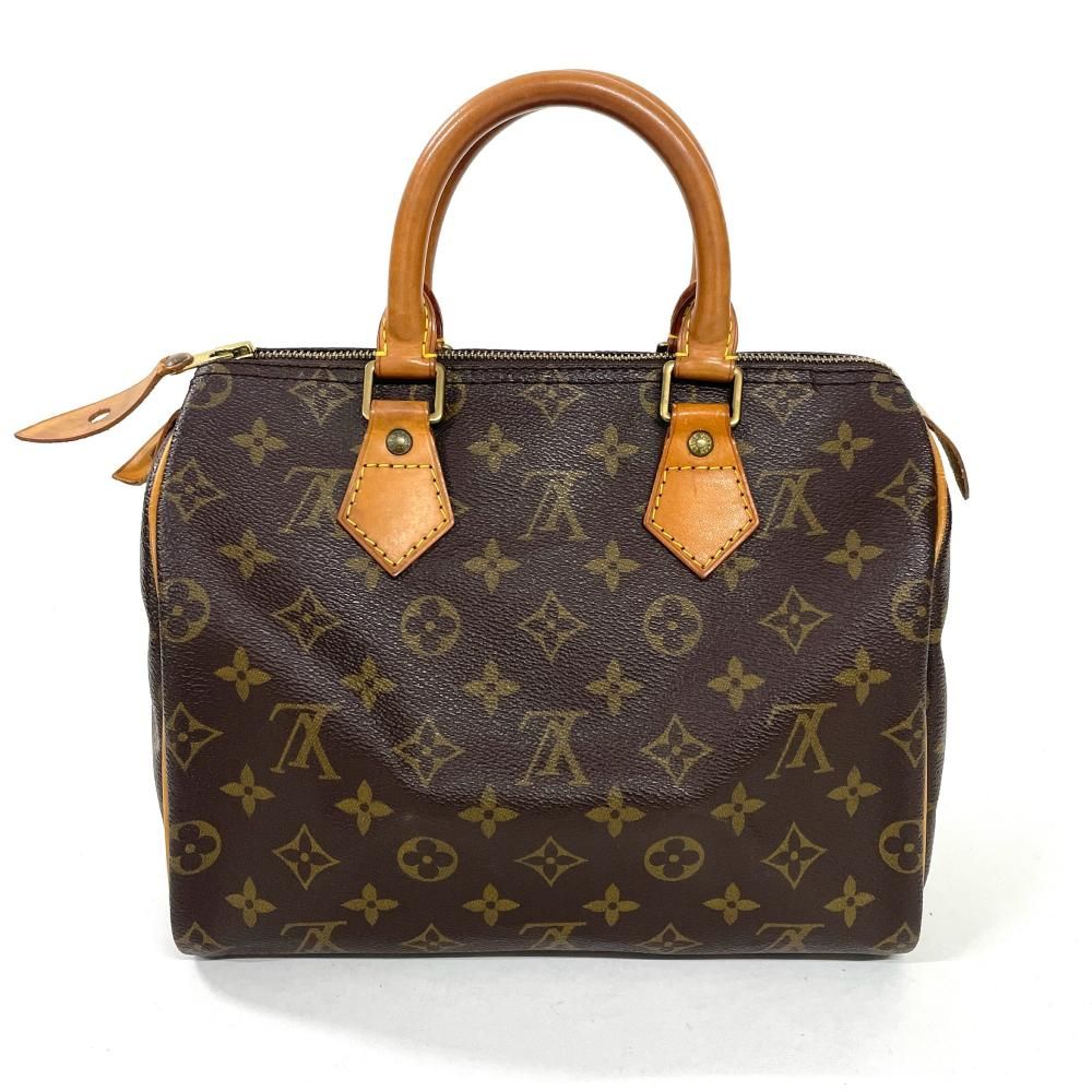 ルイヴィトン LOUIS VUITTON スピーディ25 ハンドバッグ モノグラム キャンバス M41528 ブラウン 旧型【中古】