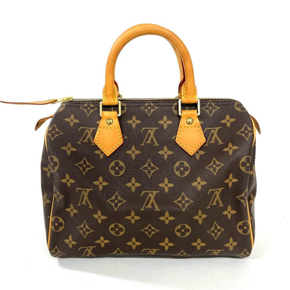 ルイヴィトン LOUIS VUITTON スピーディ25 ハンドバッグ モノグラム キャンバス M41528 ブラウン 旧型【中古】