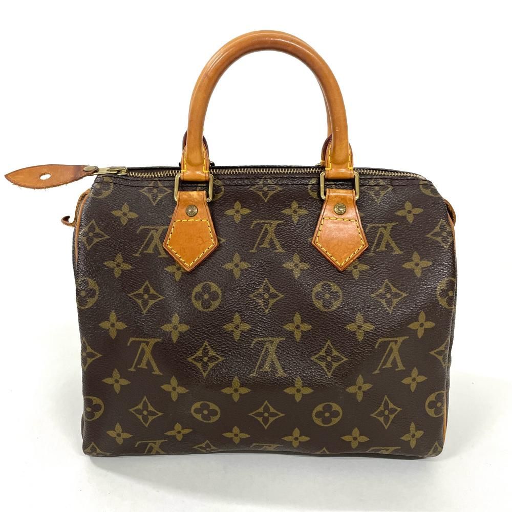 ルイヴィトン LOUIS VUITTON スピーディ25 ハンドバッグ モノグラム キャンバス M41528 ブラウン 旧型【中古】