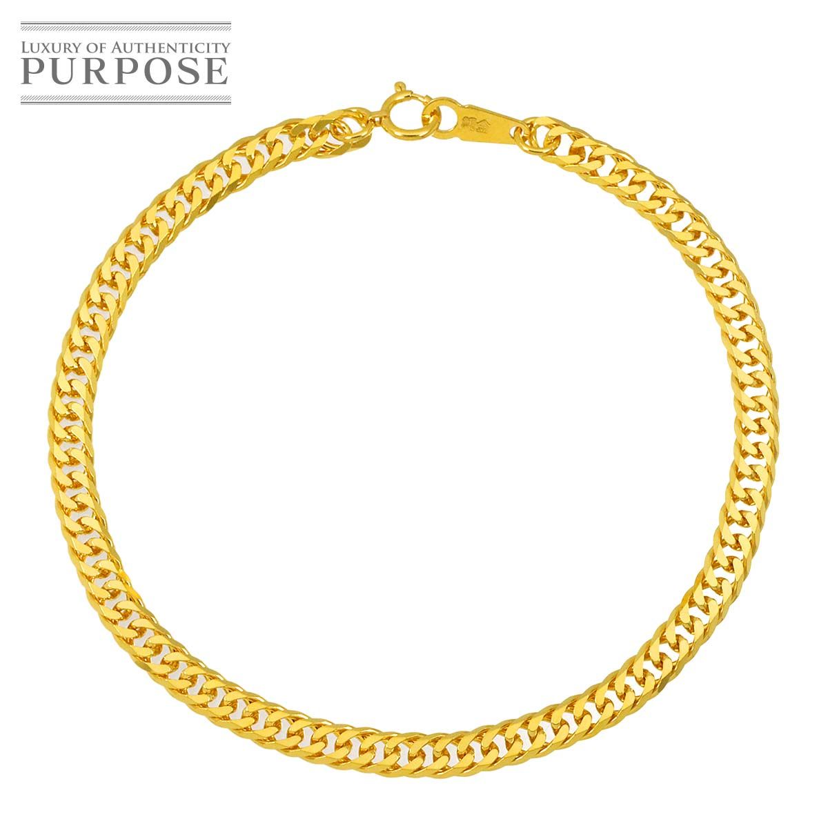 新品 未使用 K24 喜平 ブレスレット 20cm 6面ダブル 11.1g 幅4.4mm イエローゴールド 999 キヘイ kihei bracelet 90326808