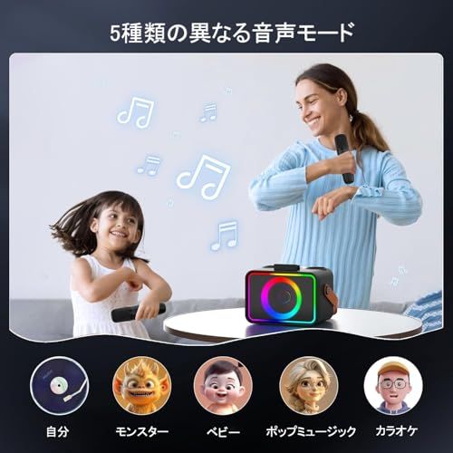 新品】スピーカーセット カラオケ マイク 2本 Bluetooth5.3 カラオケ