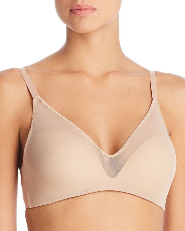 レミステレー レディース アンダーウェア ブラジャー シアー Le Mystre Sheer Illusion Wireless Bra Natural