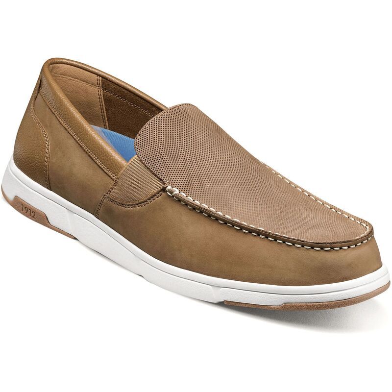 ノンブッシュ レディース シューズ スリッポン・ローファー Nunn Bush Luca Mens Moc Toe Venetian SlipOn Shoes Tan タン