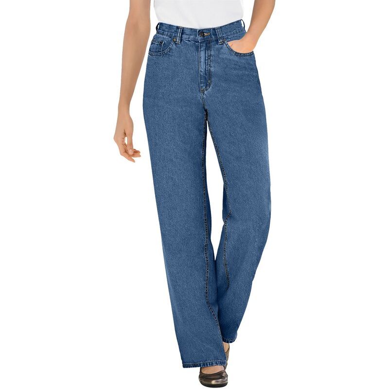 ウーマン ウィズイン レディース ボトムス デニムパンツ プラスサイズ プチ コットン ジーンズ Woman Within Plusize Petite Perfect Relaxed AllCotton Denim FivePocket Jeans Medi