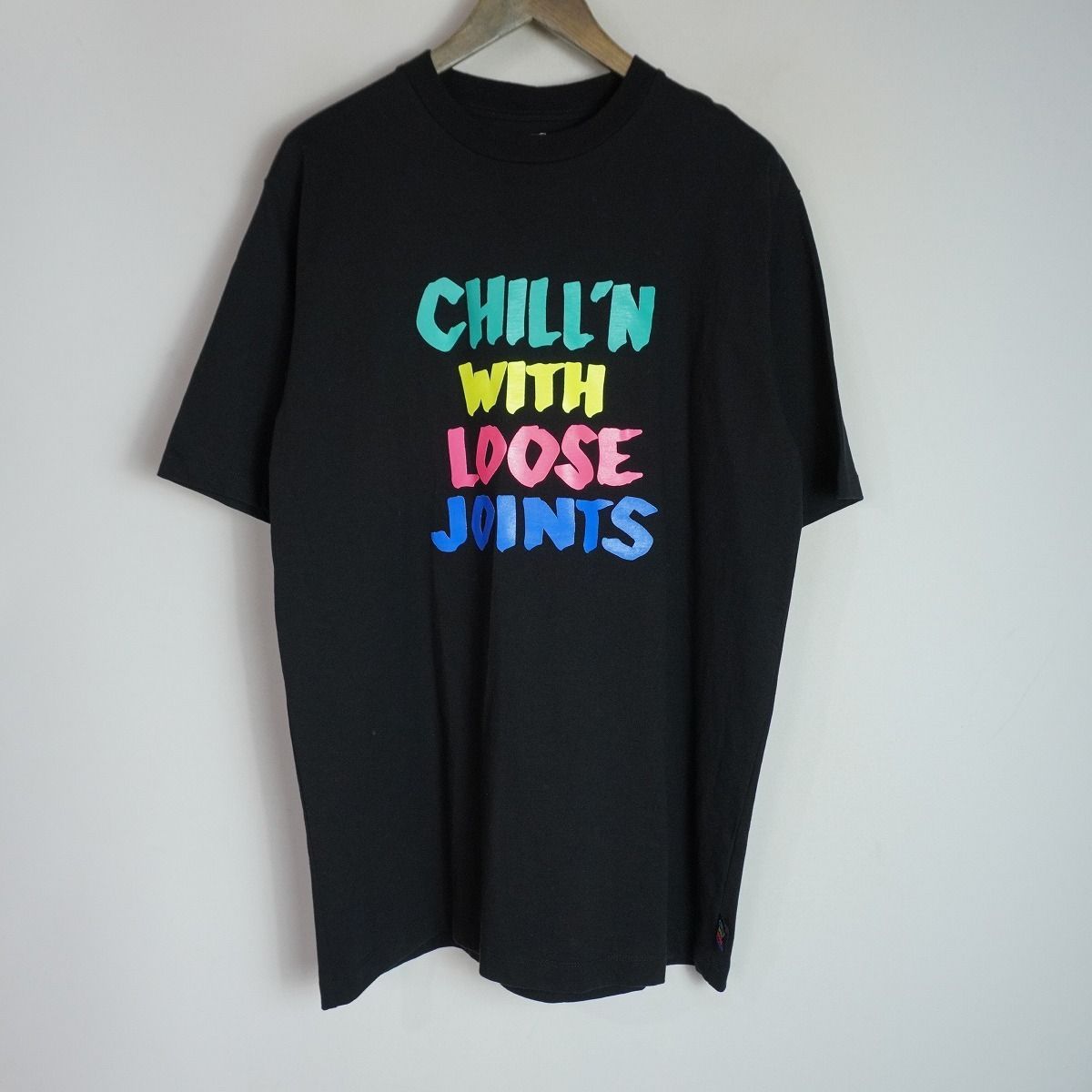 美品 LOOSE JOINTS ルーズジョインツ × 五木田智央 CWL S/S TEE グラフィック Tシャツ 半袖 カットソー 黒 XL 2892Q★4