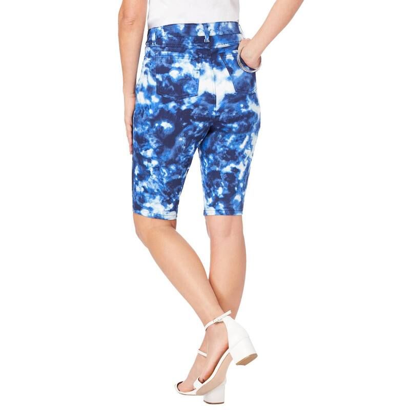ロアマンズ レディース ボトムス ハーフパンツ・ショーツ プラスサイズ Roamans Womens Plusize Classic Stretch Bermuda Short Medium Wash