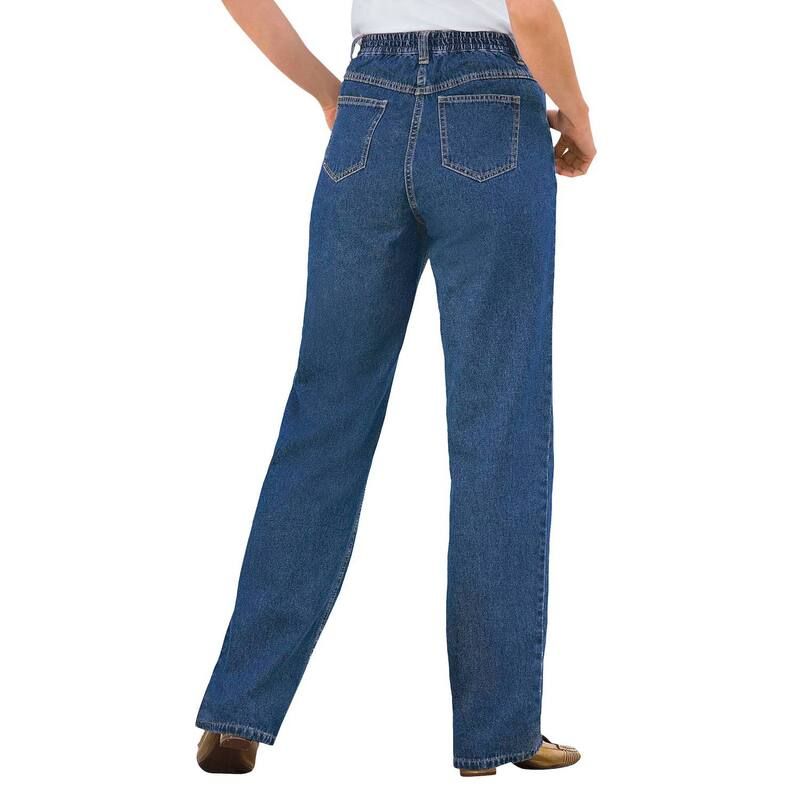 ウーマン ウィズイン レディース ボトムス デニムパンツ プラスサイズ コットン ジーンズ Woman Within Plusize Perfect AllCotton BackElastic Denim Jeans Medium Stonewash デニム