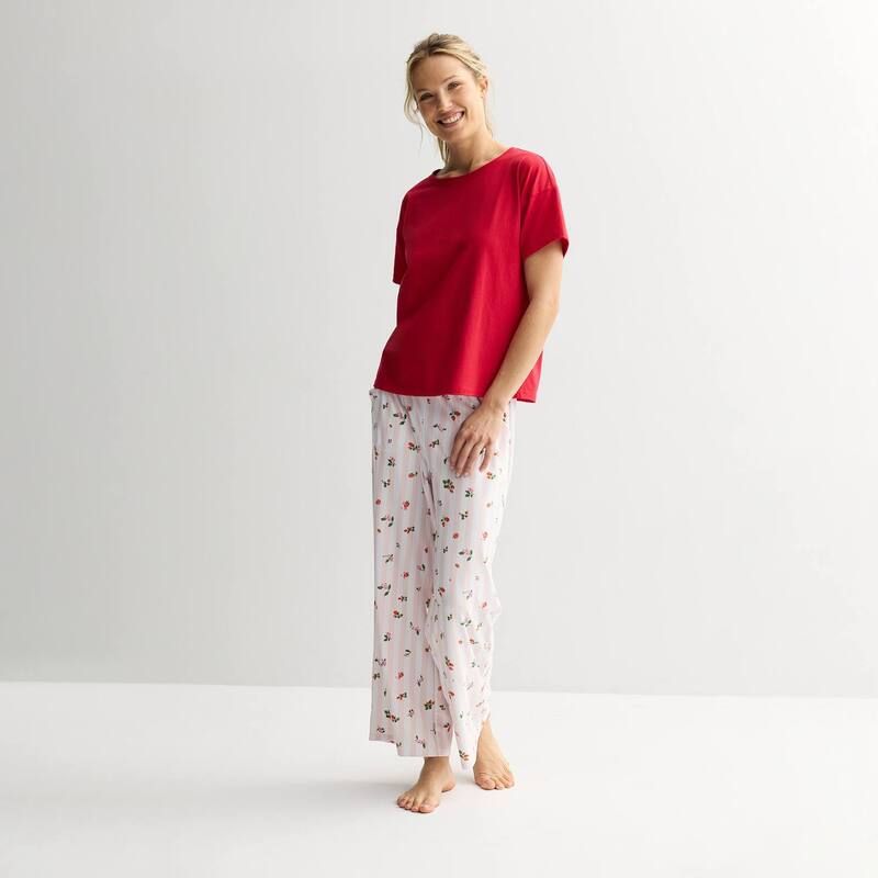 ソノマ レディース アンダーウェア ナイトウェア パンツ Womensonoma Goods For Life Moms Day Pajama Top Pajama Pantset Pink Raspberry Stripe ピンク