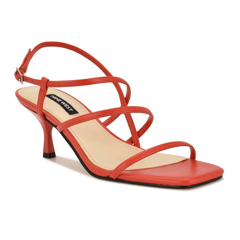 ナインウェスト レディース シューズ サンダル ヒール Nine West Hindy Womenstrappy Heeledressandals Red レッド
