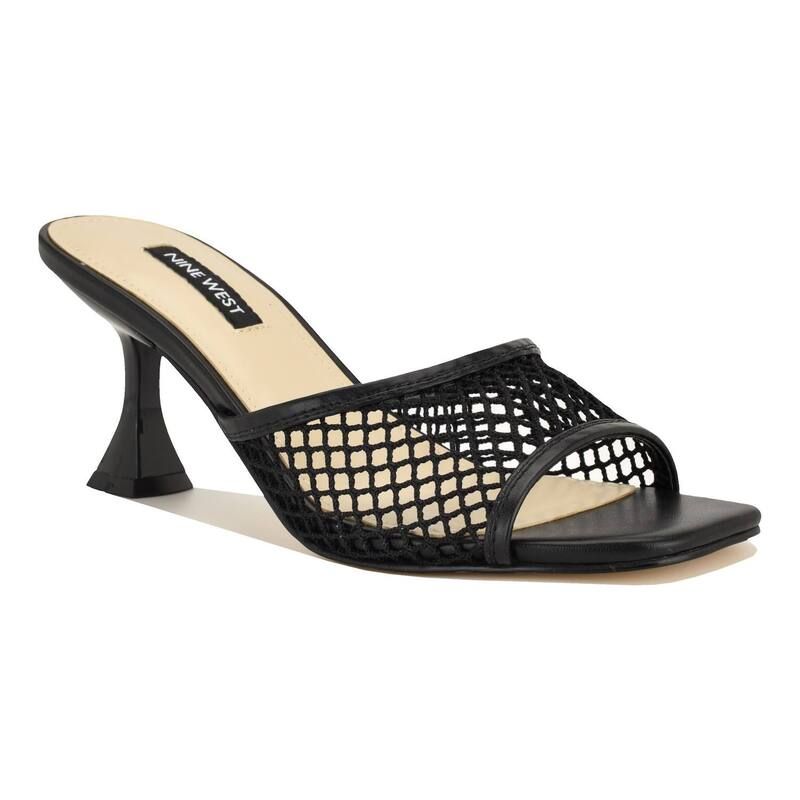 ナインウェスト レディース シューズ パンプス サンダル Nine West Cabana Womensquare Toe SlipOn Dressandals Black ブラック