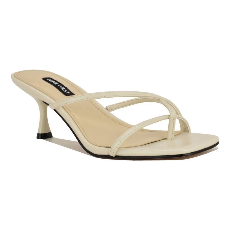 ナインウェスト レディース シューズ パンプス サンダル Nine West Anirey Womensquare Toe Strappy Dressandals Cream クリーム